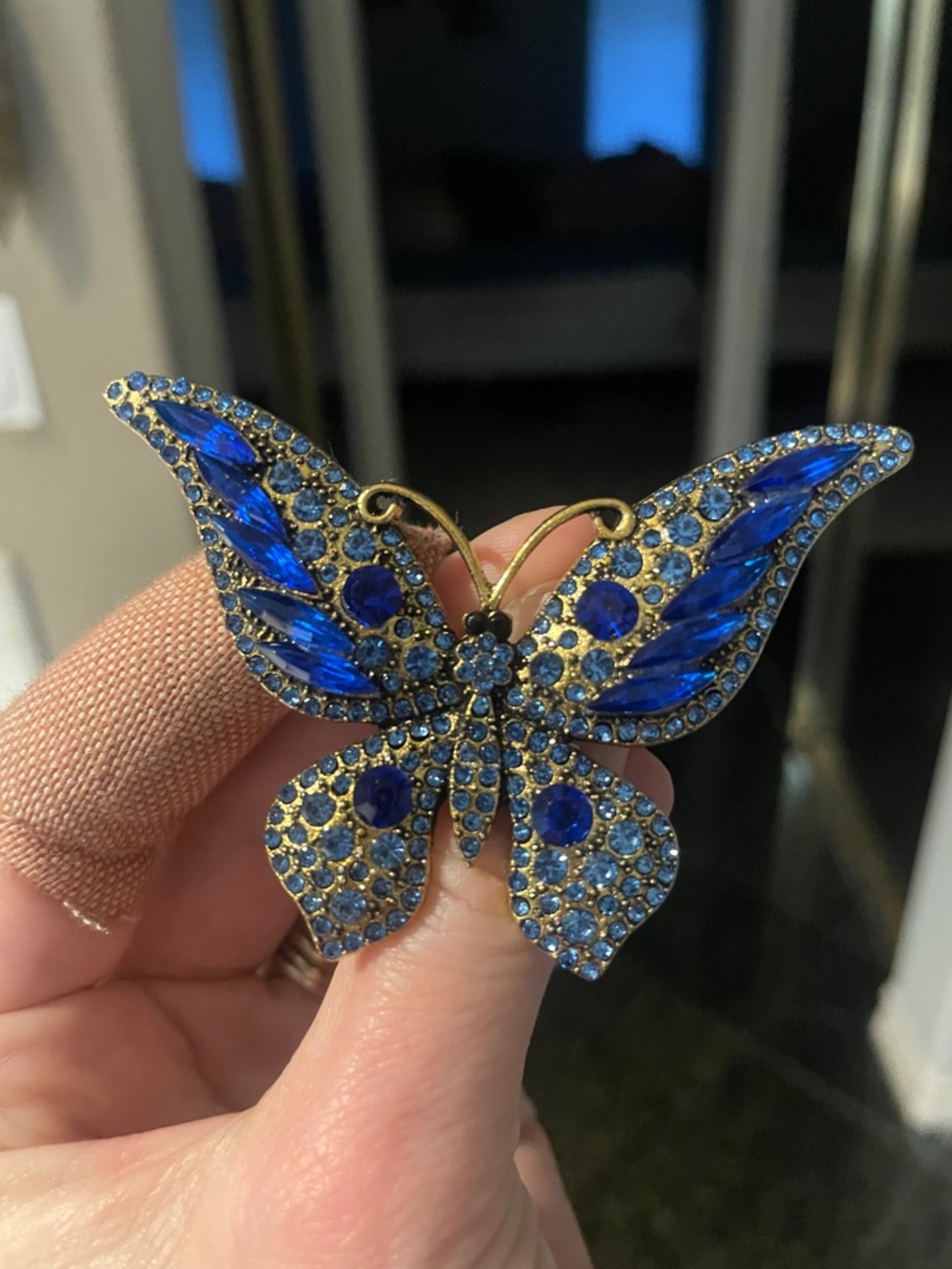 Blue Butterfly Brooch - Picture 4 of 5